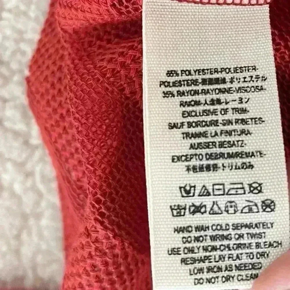 We The Free Orange Stripe V-Neck Boho Long Sleeve Sheer Wrap Style Dress Size S - Picture 11 of 13